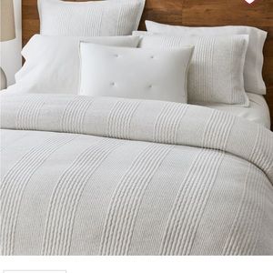 West elm cotton cloud jersey queen duvet cover and shams
